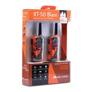 Statie radio PMR Midland XT50 varianta Blaze - set 2 buc, Portocaliu