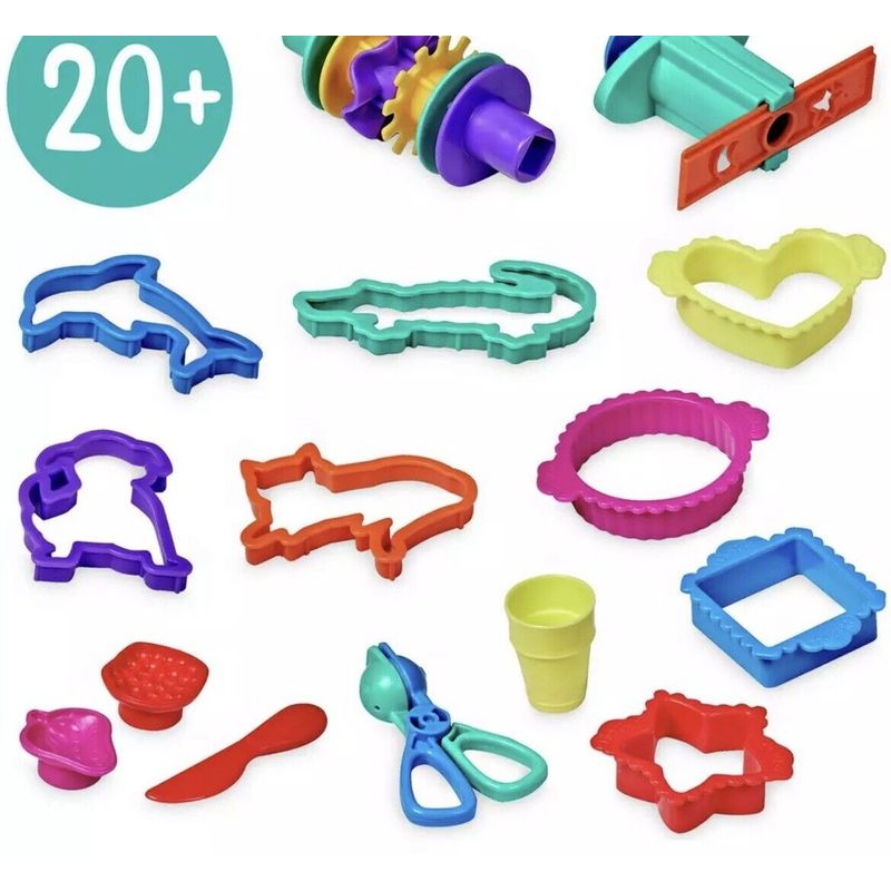 Carti si Birotica - Rechizite - Plastilina - Set Plastilina Play-Doh cu 8 culori si peste 20 de unelte de framantat, cutie de depozitare, +3 ani - Infinity.ro
