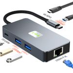 PC, gaming si accesorii - Retelistica - Hub-uri - Hub USB 6 in 1 MAROVIO®, HDMI 4K@60Hz  3 x USB 3.2 USB Type-C US Type-C PD 100W RJ45 10/100/1000 Mbps - Infinity.ro