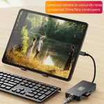 PC, gaming si accesorii - Retelistica - Hub-uri - Hub USB 6 in 1 MAROVIO®, HDMI 4K@60Hz  3 x USB 3.2 USB Type-C US Type-C PD 100W RJ45 10/100/1000 Mbps - Infinity.ro