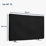 TV, Audio-Video si Foto - Accesorii TV si audio - Accesorii TV - Husa de in Kwmobile pentru televizor de 24 inch, Negru, Textil, KWM0000250A001C - Infinity.ro