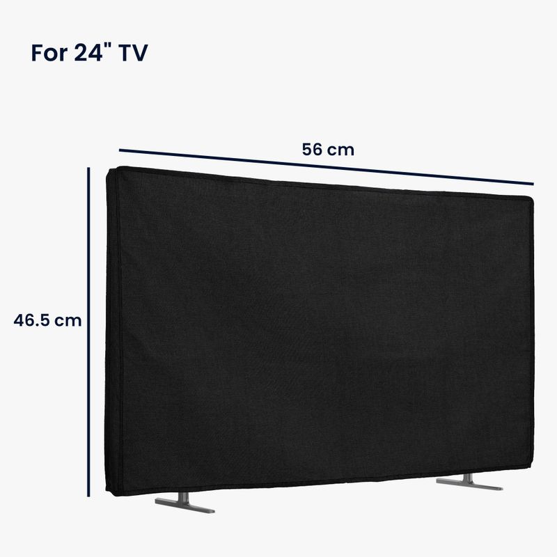 TV, Audio-Video si Foto - Accesorii TV si audio - Accesorii TV - Husa de in Kwmobile pentru televizor de 24 inch, Negru, Textil, KWM0000250A001C - Infinity.ro