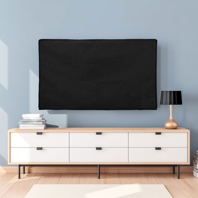 TV, Audio-Video si Foto - Accesorii TV si audio - Accesorii TV - Husa de in Kwmobile pentru televizor de 24 inch, Negru, Textil, KWM0000250A001C - Infinity.ro