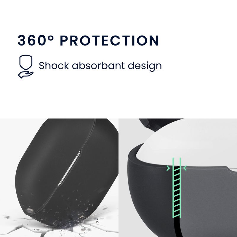 Laptop, Telefoane si Tablete - Telefoane mobile si accesorii - Accesorii Telefoane - Alte accesorii telefoane - Husa Casti Kwmobile pentru SoundPEATS Air 4 Pro, Negru, Silicon, KWM0000256Z001C - Infinity.ro