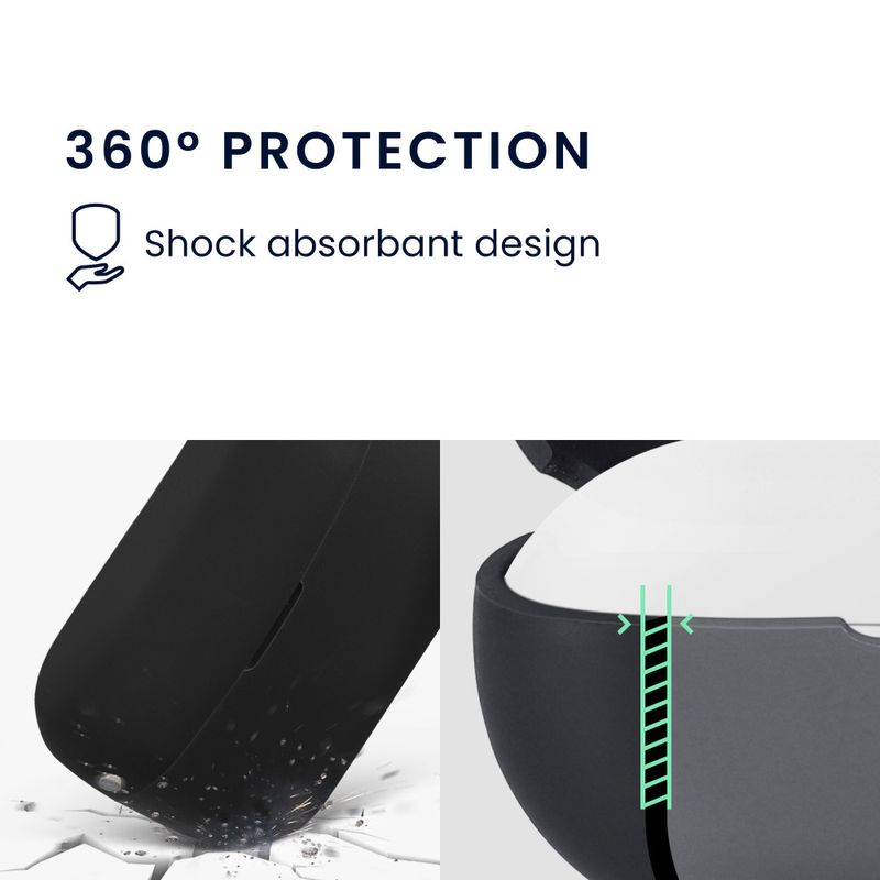 Laptop, Telefoane si Tablete - Telefoane mobile si accesorii - Accesorii Telefoane - Alte accesorii telefoane - Husa Casti Kwmobile pentru Technics EAH-AZ60M2, Negru, Silicon, KWM000025IA001C - Infinity.ro