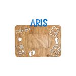 Market - Cadouri - Rame si albume foto - Rama foto, HandyHands, Personalizata cu Detaliile Nasterii Girafa - Alb, 37 L x 31 H (cm) - Infinity.ro