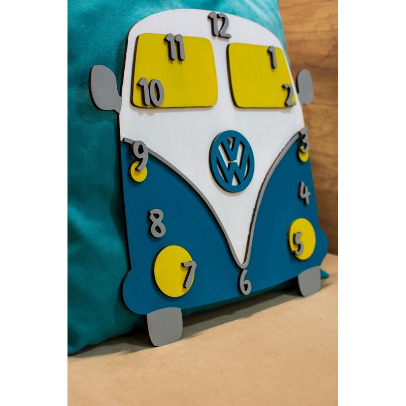 Casa si Gradina - Decoratiuni - Ceasuri - Ceas Personalizabil de lemn decorativ masina VW - 37 L x 37 H (cm) - Infinity.ro