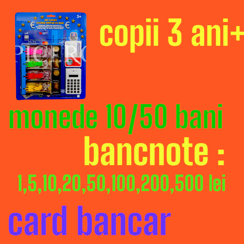 Jucarii, Copii si Bebe - Jucarii si jocuri - Jucarii & jocuri educative - Jucarii interactive - Joc interactiv kidsnplay, sertarul cu bani si monede romanesti, cu card bancar, pentru educatie finaciara, 3 ani+ - Infinity.ro