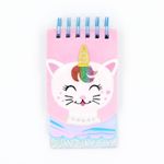 Carti si Birotica/Papetarie/Agende si calendare/Agende si carnete - Carnetel 3D Pisica unicorn 120 pagini - Infinity.ro