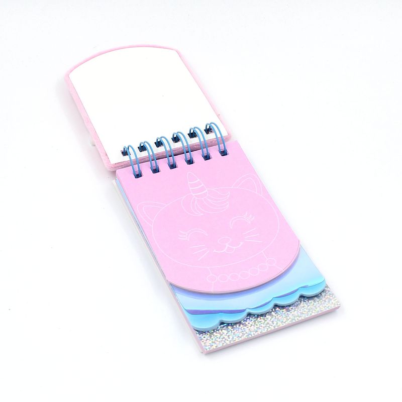 Carti si Birotica/Papetarie/Agende si calendare/Agende si carnete - Carnetel 3D Pisica unicorn 120 pagini - Infinity.ro