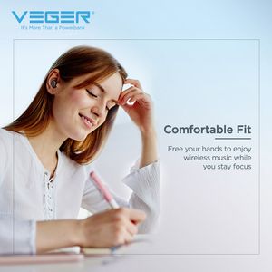 Casti Bluetooth Veger XG08, Handsfree, cu carcasa, Negru