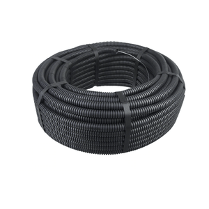 Tub Copex flexibil HF ignifug, cu fir de tragere, rezistenta compresie 320N diametru, 16 mm, lungime 50m, negru