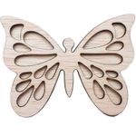 Casa si Gradina - Decoratiuni - Decoratiuni perete - Decor Fluture cu Capac Blank HH1514 din lemn pentru Licheni - 30x22 cm - Infinity.ro