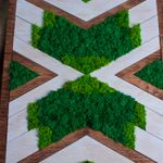 Casa si Gradina - Decoratiuni - Decoratiuni perete - Decor de Perete Mozaic HH1538 din lemn Personalizat cu Licheni - 30x30 cm - Infinity.ro