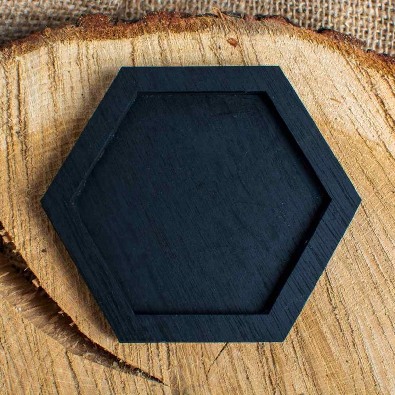 Casa si Gradina - Decoratiuni - Decoratiuni perete - Decor Forma Hexagon Blank HH1511din lemn pentru Licheni - 20x17 cm - Infinity.ro