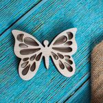 Casa si Gradina - Decoratiuni - Decoratiuni perete - Decor Fluture cu Capac Blank HH1514 din lemn pentru Licheni - 30x22 cm - Infinity.ro