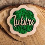 Casa si Gradina - Decoratiuni - Decoratiuni perete - Decor Floare cu Iubire HH1546 din lemn Personalizat cu Licheni - 10x10 cm - Infinity.ro
