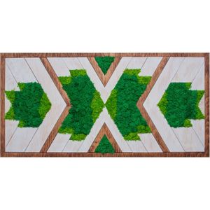 Decor de Perete Mozaic HH1538 din lemn Personalizat cu Licheni - 30x30 cm