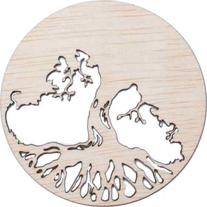 Decor Copacul Vietii Blank HH1522 din lemn pentru Licheni - 25x25 cm