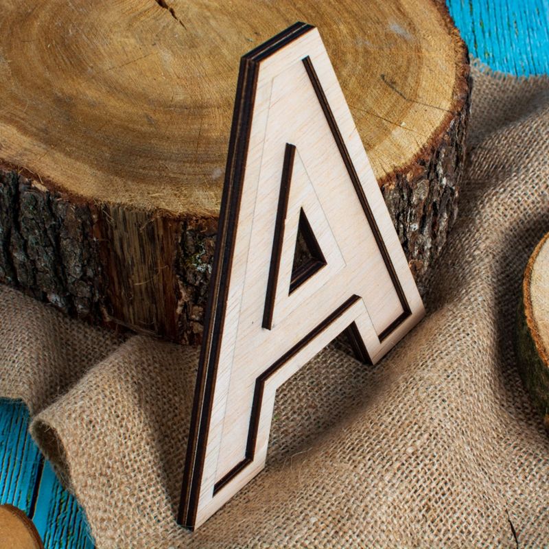 Casa si Gradina - Decoratiuni - Decoratiuni perete - Litera din lemn Blank HH1503 pentru Licheni - 22x25 cm - Infinity.ro