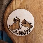 Casa si Gradina - Decoratiuni - Decoratiuni perete - Decor Copacul Vietii Blank HH1522 din lemn pentru Licheni - 12x12 cm - Infinity.ro