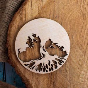 Decor Copacul Vietii Blank HH1522 din lemn pentru Licheni - 12x12 cm