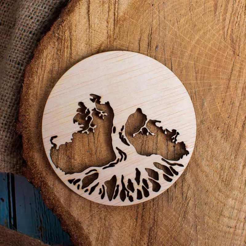 Casa si Gradina - Decoratiuni - Decoratiuni perete - Decor Copacul Vietii Blank HH1522 din lemn pentru Licheni - 12x12 cm - Infinity.ro