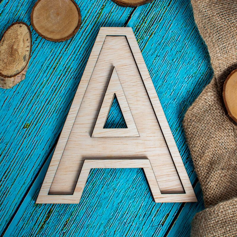 Casa si Gradina - Decoratiuni - Decoratiuni perete - Litera din lemn Blank HH1503 pentru Licheni - 22x25 cm - Infinity.ro