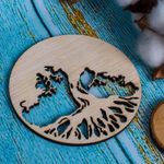 Casa si Gradina - Decoratiuni - Decoratiuni perete - Decor Copacul Vietii Blank HH1522 din lemn pentru Licheni - 25x25 cm - Infinity.ro