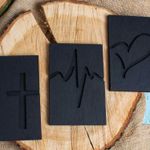 Casa si Gradina - Decoratiuni - Decoratiuni perete - Decor 3 Parti Inima Blank HH1504 pentru Licheni - 30x15 cm - Infinity.ro