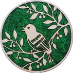 Casa si Gradina - Decoratiuni - Decoratiuni perete - Decor Vrabiuta HH1535 din lemn Personalizat cu Licheni - 10x10 cm - Infinity.ro