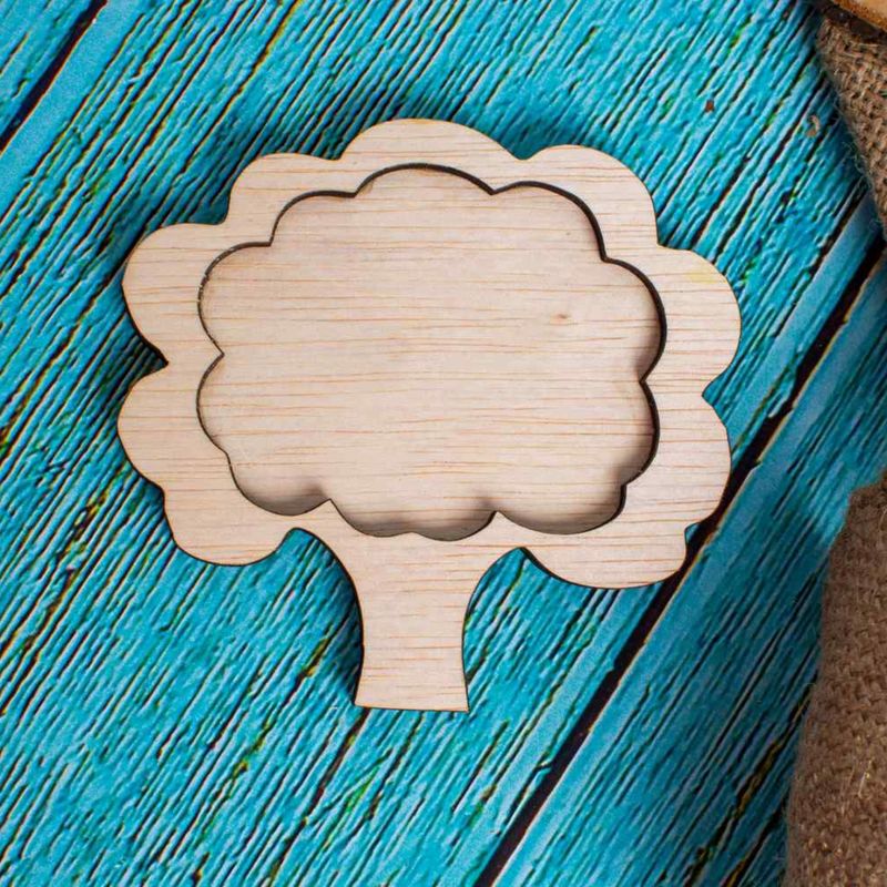 Casa si Gradina - Decoratiuni - Decoratiuni perete - Decor Pom Blank HH1523 din lemn pentru Licheni - 20x19 cm - Infinity.ro