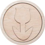 Casa si Gradina - Decoratiuni - Decoratiuni perete - Decor Lalea Blank HH1517 din lemn pentru Licheni - 10x10 cm - Infinity.ro