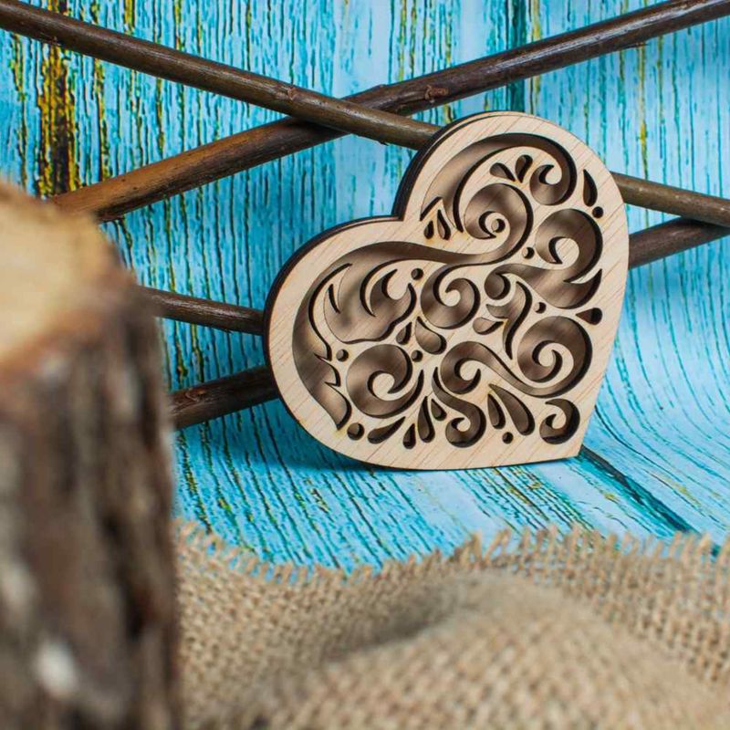 Casa si Gradina - Decoratiuni - Decoratiuni perete - Decor Inima cu Capac Blank HH1510 din lemn pentru Licheni - 30x25 cm - Infinity.ro
