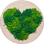 Casa si Gradina - Decoratiuni - Decoratiuni perete - Decor Inima HH1544 din lemn Personalizat cu Licheni - 30x30 cm - Infinity.ro