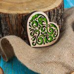 Casa si Gradina - Decoratiuni - Decoratiuni perete - Decor Inima HH1542 din lemn Personalizat cu Licheni - 12x10 cm - Infinity.ro