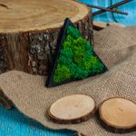 Casa si Gradina - Decoratiuni - Decoratiuni perete - Decor Forma Triunghi Blank HH1512 din lemn pentru Licheni - 40x35 cm - Infinity.ro