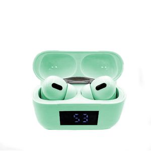 Casti Bluetooth MRG MinPods3, cu carcasa, Display LCD, Verde
