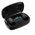 TV, Audio-Video si Foto - Portabile audio - Casti audio - Casti bluetooth MRG L-TWS-T10S, cu Display, In-ear, Negru - Infinity.ro