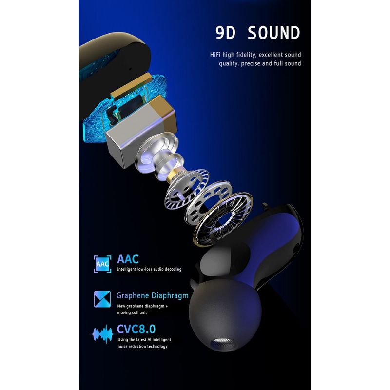 TV, Audio-Video si Foto - Portabile audio - Casti audio - Casti bluetooth MRG L-TWS-T10S, cu Display, In-ear, Negru - Infinity.ro