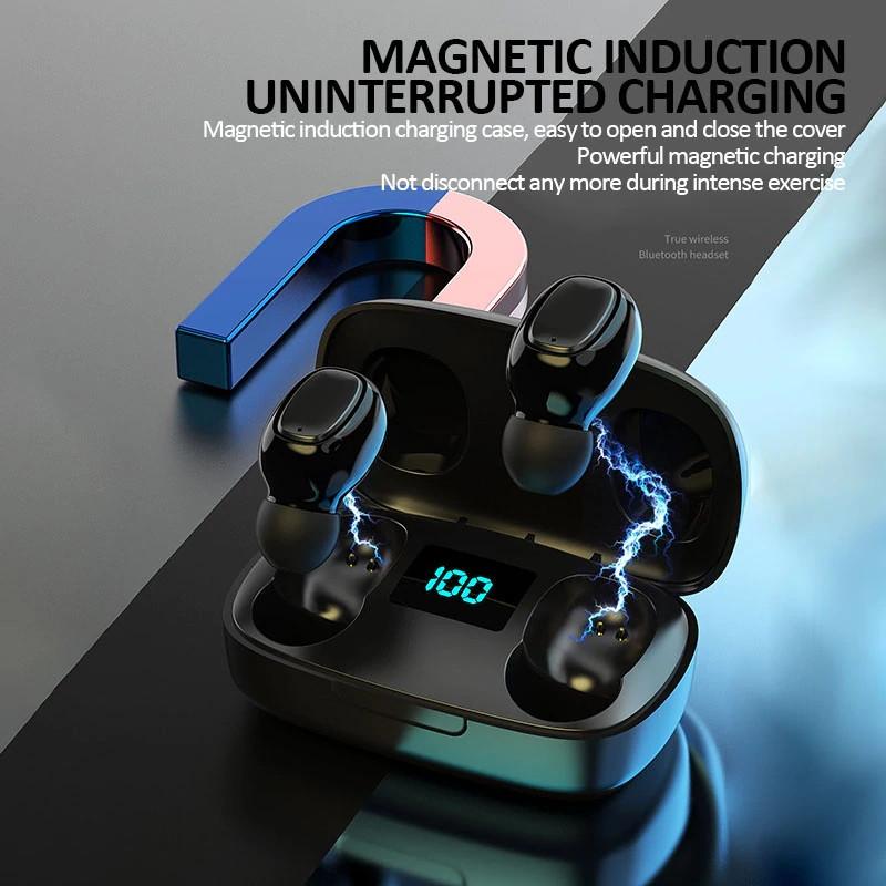 TV, Audio-Video si Foto - Portabile audio - Casti audio - Casti bluetooth MRG L-TWS-T10S, cu Display, In-ear, Negru - Infinity.ro