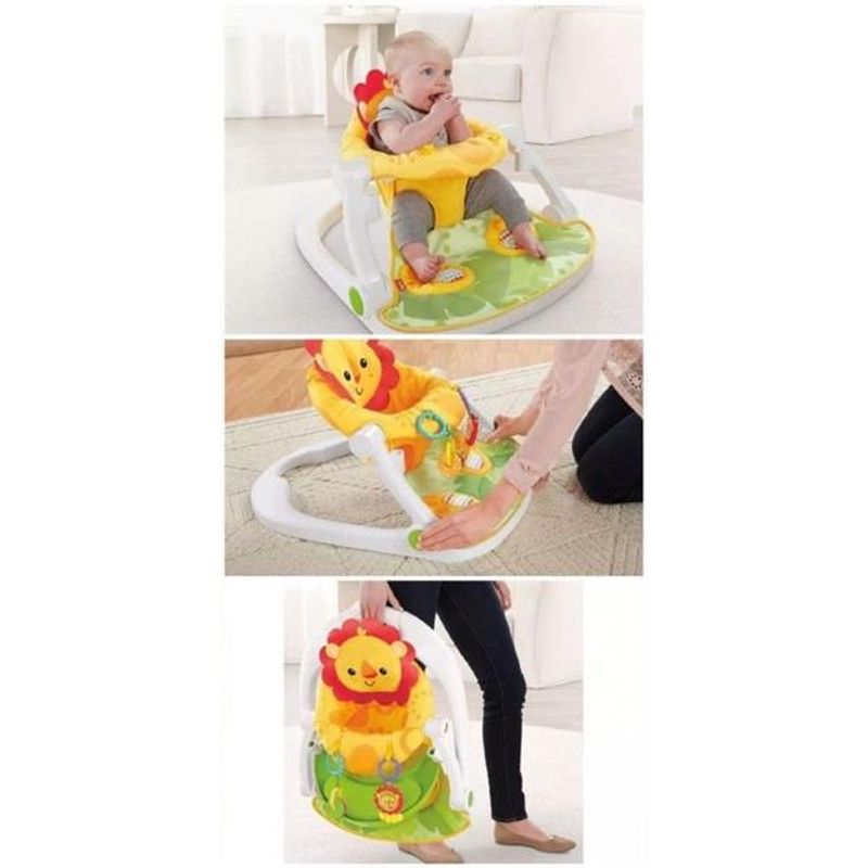 Casa si Gradina - Mobilier - Mobilier copii - Mobilier camera copiilor - Scaun Portabil de Podea cu Centru Activitati Leu - Infinity.ro