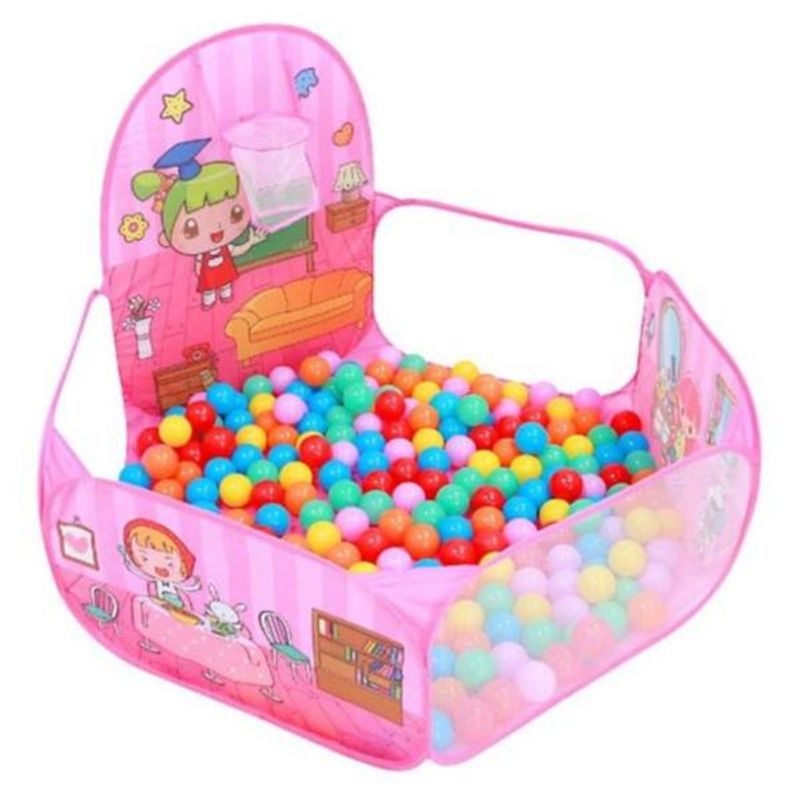 Jucarii, Copii si Bebe - Jucarii si jocuri - Jucarii de exterior - Spatii de joaca si accesorii - Piscina pentru fetite cu cos de baschet si 50 de bile incluse - Infinity.ro