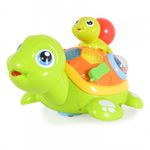 Jucarii, Copii si Bebe - Jucarii si jocuri - Jucarii bebelusi - Jucarii interactive bebelusi - Jucarie Interactiva, Broasca Testoasa Cu Pui, Cu Lumini Si Sunete Hola Toys - Infinity.ro