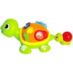 Jucarii, Copii si Bebe - Jucarii si jocuri - Jucarii bebelusi - Jucarii interactive bebelusi - Jucarie Interactiva, Broasca Testoasa Cu Pui, Cu Lumini Si Sunete Hola Toys - Infinity.ro