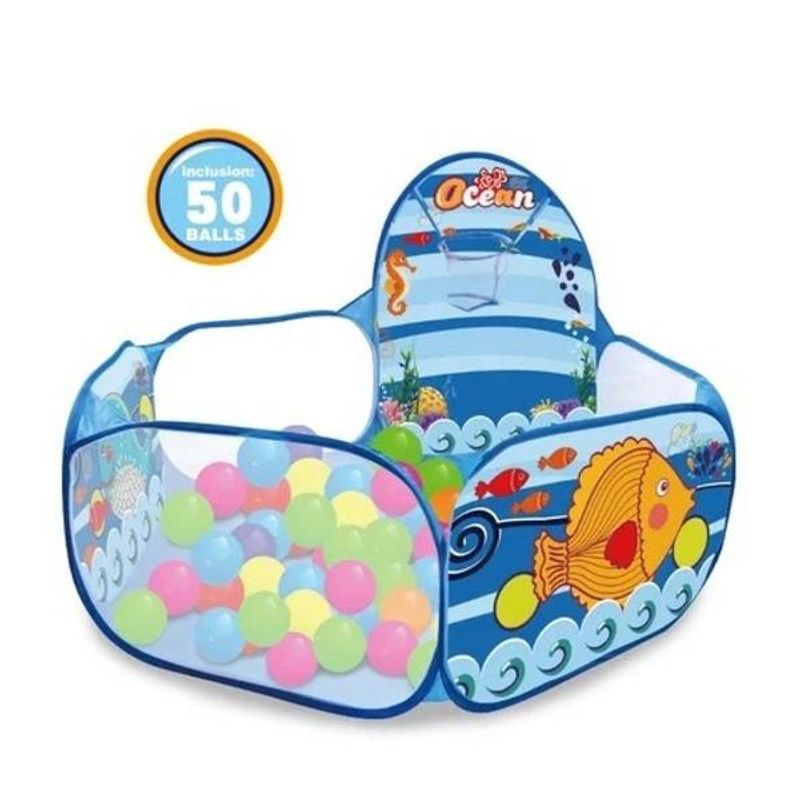 Casa si Gradina - Gradina si terasa - Piscine si accesorii - Piscine copii - Piscina pentru Copii cu Cos de Baschet si 50 de Bile Incluse Ocean - Infinity.ro