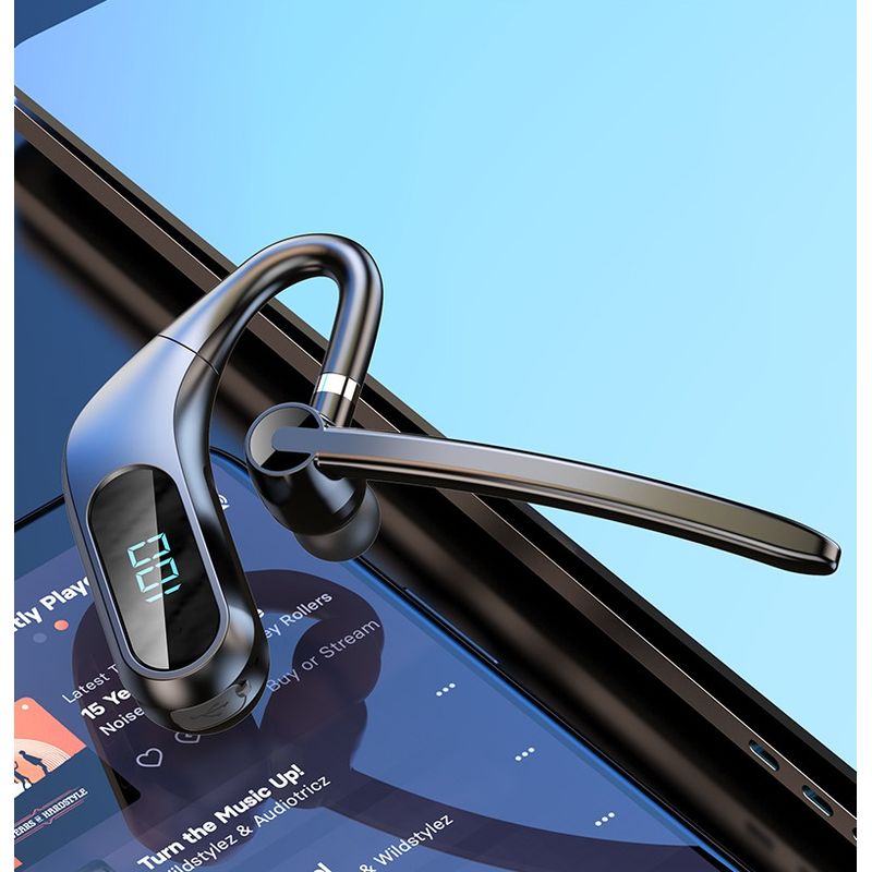 TV, Audio-Video si Foto - Portabile audio - Casti audio - Casca Bluetooth Wireless MRG MKJ12 , Bluetooth 5.0, Handsfree, LCD, Negru - Infinity.ro