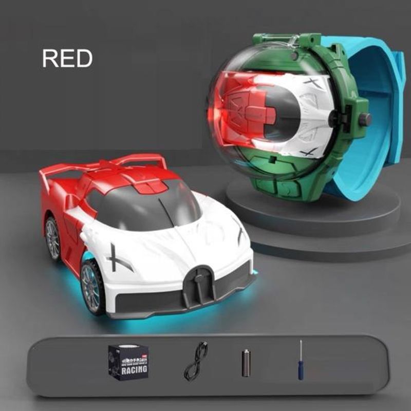 Jucarii, Copii si Bebe - Jucarii si jocuri - Vehicule si jucarii cu telecomanda - Masinute - Mini Masinuta cu Telecomanda Ceas Rosie - Infinity.ro