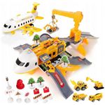 Jucarii, Copii si Bebe - Jucarii si jocuri - Vehicule si jucarii cu telecomanda - Elicoptere, avioane si nave de jucarie - Avion Cargo Pentru Copii Simulator Transport Cu Sunete Si Lumini Galben - Infinity.ro