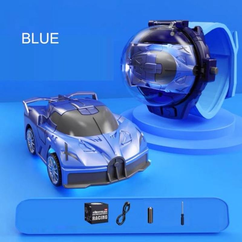 Jucarii, Copii si Bebe - Jucarii si jocuri - Vehicule si jucarii cu telecomanda - Masinute - Mini Masinuta cu Telecomanda Ceas Albastru - Infinity.ro